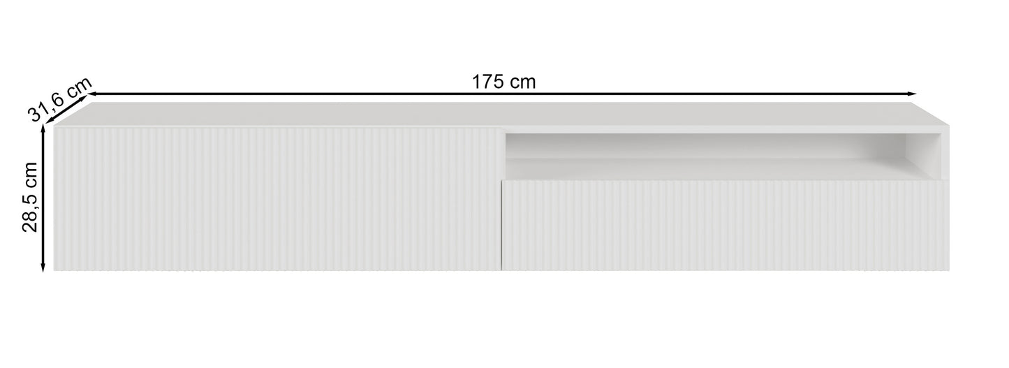 TV skapis Velda 175/28/31 cm melns