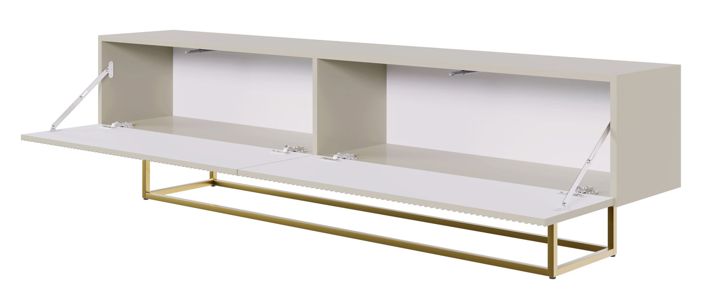 TV skapis Velda 175/46/31 cm bēšs/zelts