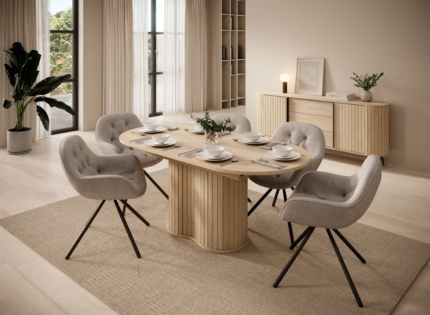 Kumode Lavas 196/81/40 cm Kremonas ozols