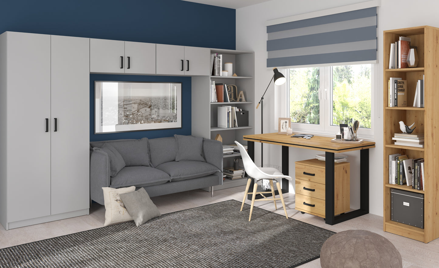 Biroja kumode Stun 57/40/42 cm pelēks - N1 Home