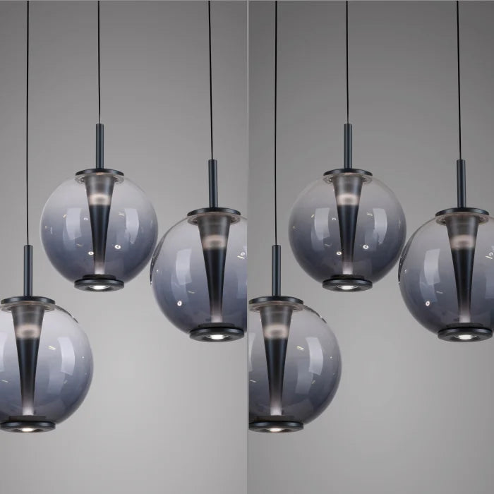 Piekaramā lampa PURE E-Infinity 180/198/35 cm pelēka/dūmu pelēka