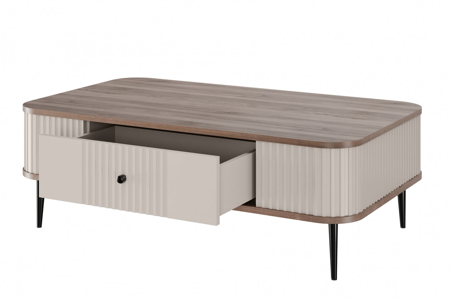 Kafijas galds Vespa 103/35/60 cm kašmirs/rieksts/melns - N1 Home