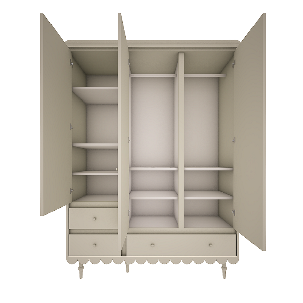 Skapis Bubi 203 x 154 x 50 cm olīves - N1 Home