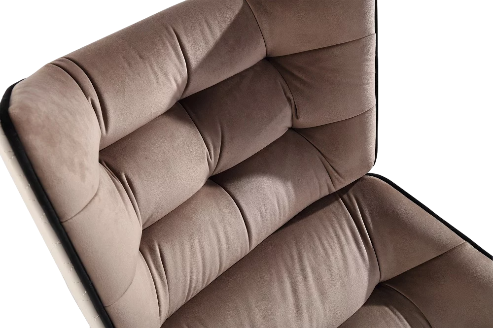 Krēsls Dot Design Vojens samta 68x108x43 cm bēšs/balts - N1 Home