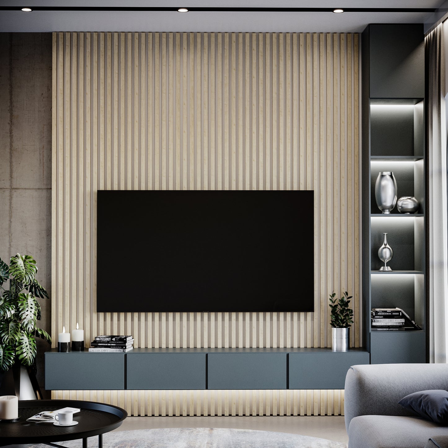 3D sienas lamele balināts ozols 3x4x275 cm - N1 Home