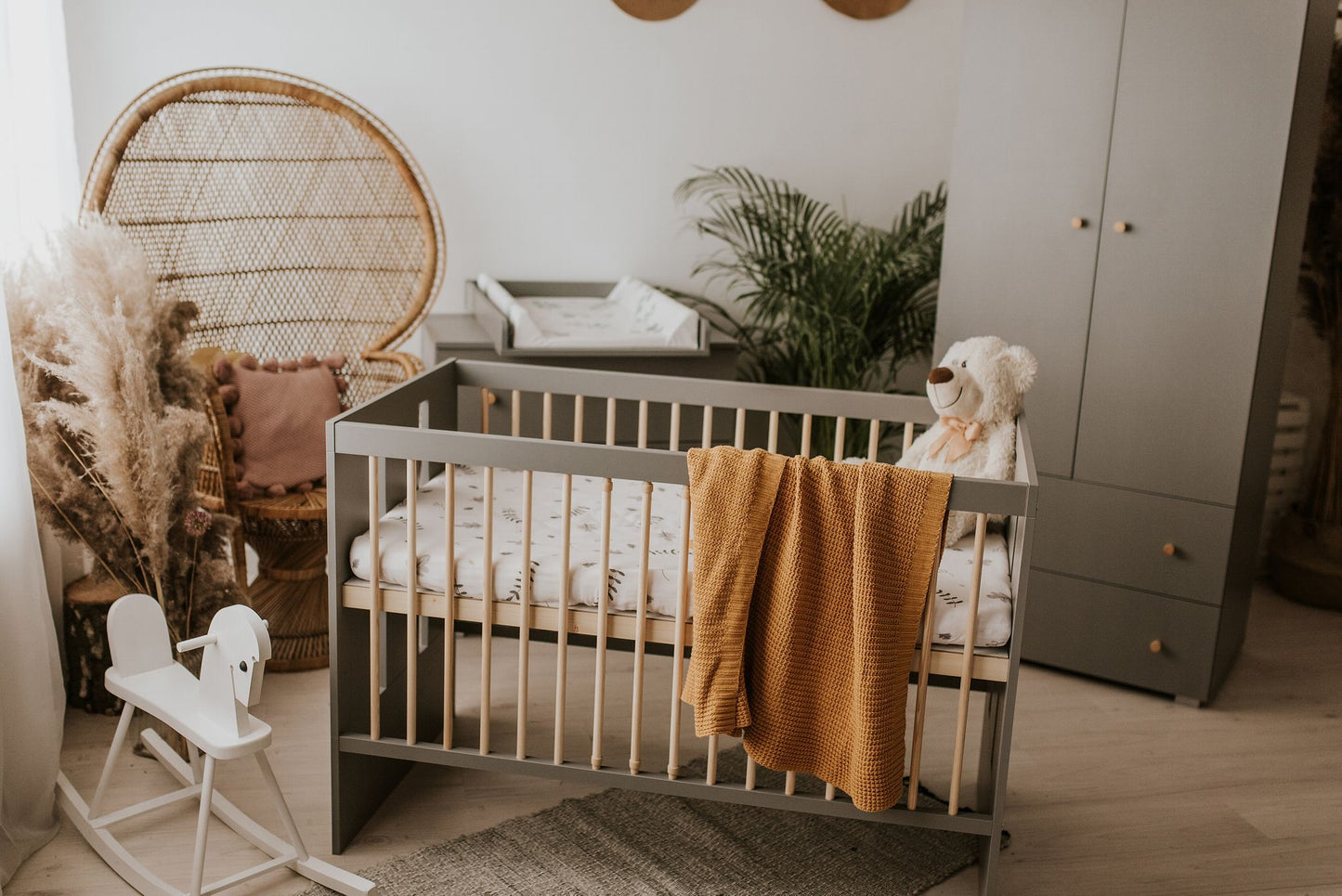 Skapis ALANA 80/183 /52 cm grafīts-priede - N1 Home