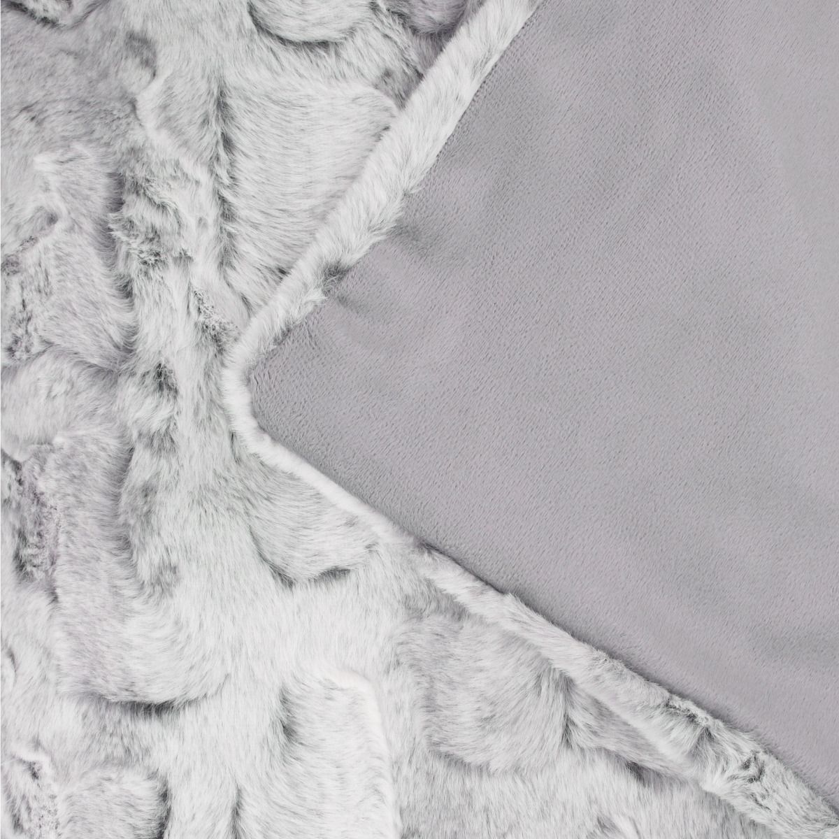 MART sega ar truša kažokādu, pelēka 150x200 cm - N1 Home