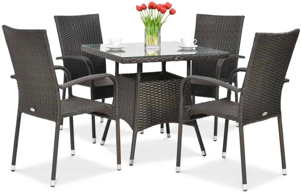 Galda Lugi 80/80/74 cm brūns - N1 Home