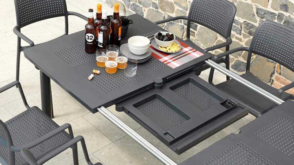 Galds Naro Libe 160/100/74 cm antracīts - N1 Home