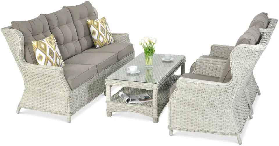 Dārza komplekts Trivo 3 melanžs/balts - N1 Home