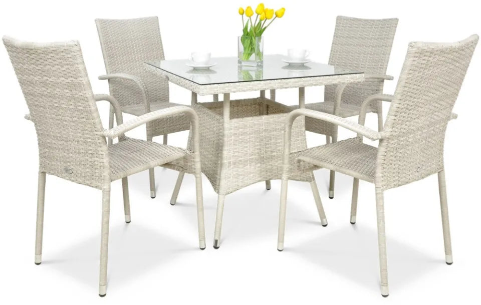 Galda Lugi 80/80/74 cm balts - N1 Home