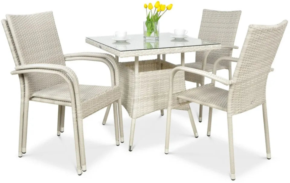 Galda Lugi 80/80/74 cm balts - N1 Home