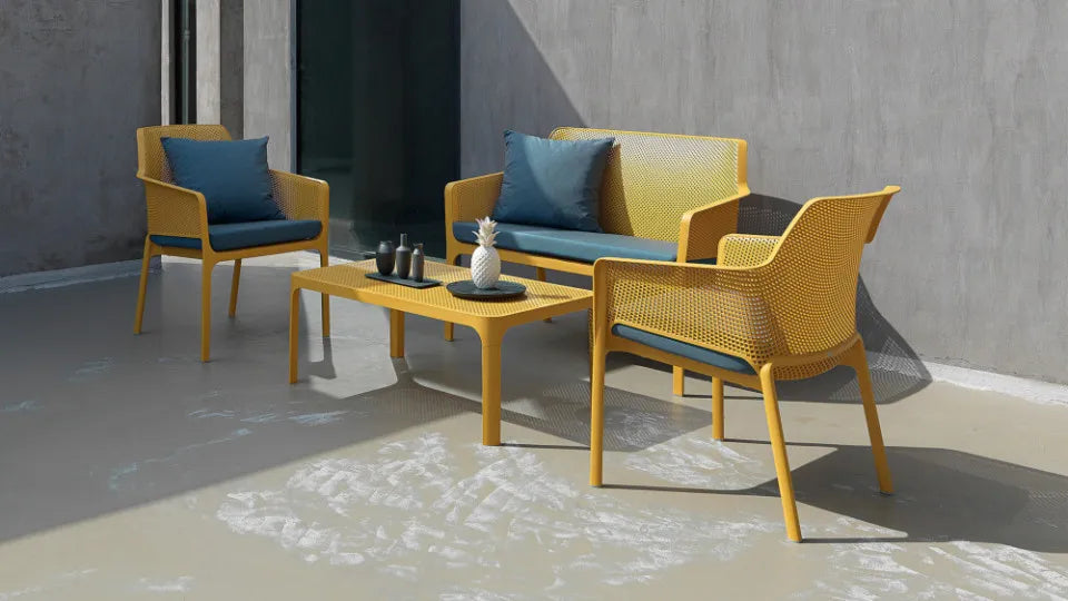 Soliņš - balkona dīvāns Narvi Beni 116/86/70 cm senape - N1 Home