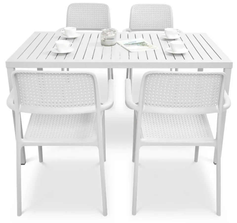 Dārza komplekts Narvi Bori 140/4+1 bianco - N1 Home