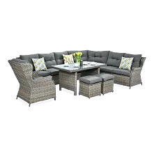 Ēdamgalda komplekts Dova 306/246/87 cm melanges - N1 Home