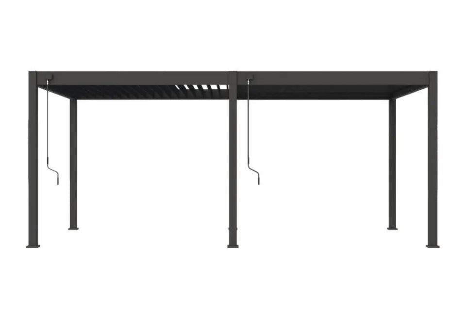Alumīnija dārza pergola Elia 3x6 309/600/255 cm antracīts - N1 Home
