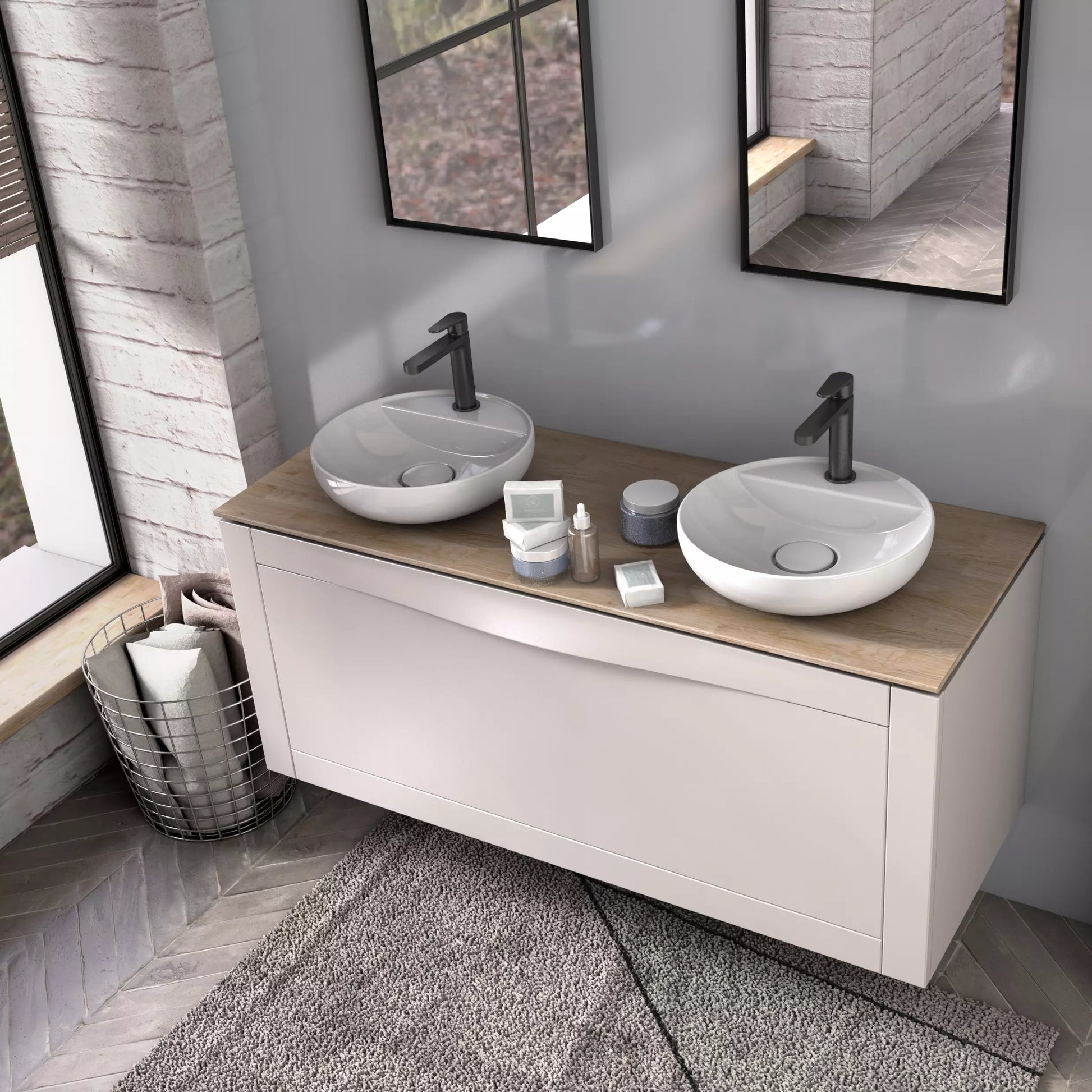 Vannas istabas izlietnes skapīs Skag (4 izmēri) balts - N1 Home