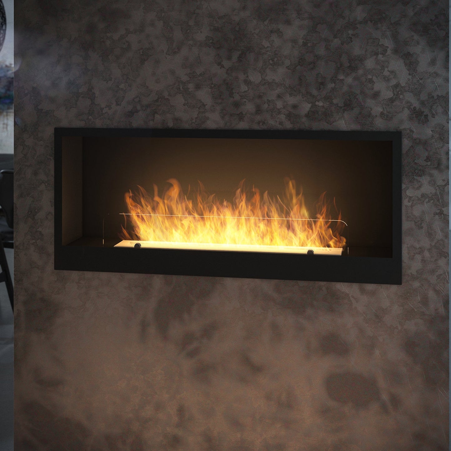 Biokamīns Insi 90/50/16; 120/50/20; 150/50/22 cm melns - N1 Home