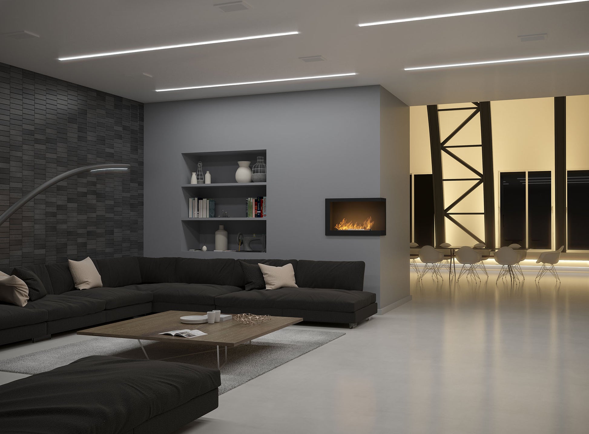 Biokamīns Insi 800V1 84/54/25 cm melns - N1 Home