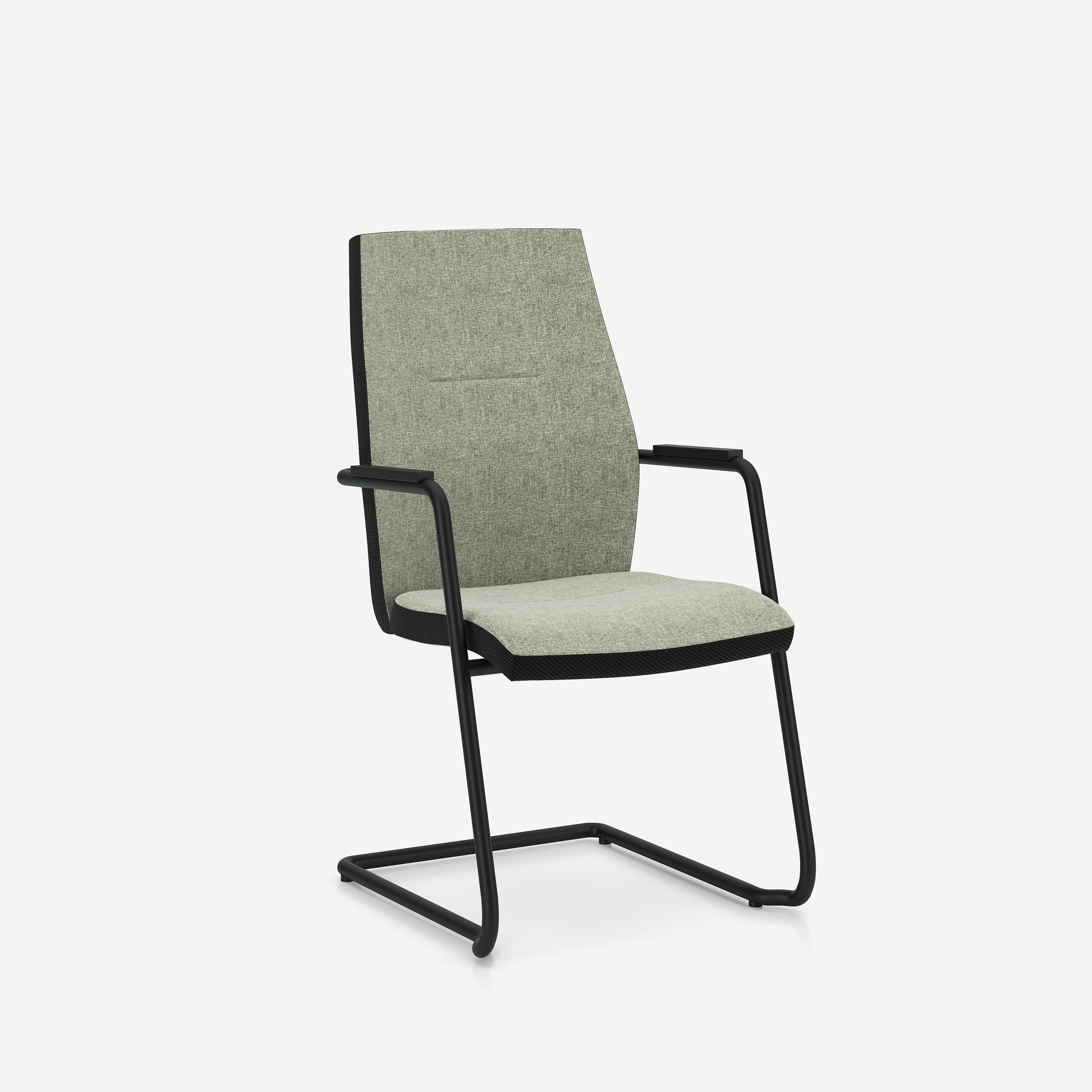 Konferenču krēsls Uno 64/97/55 cm pelēks/melns - N1 Home