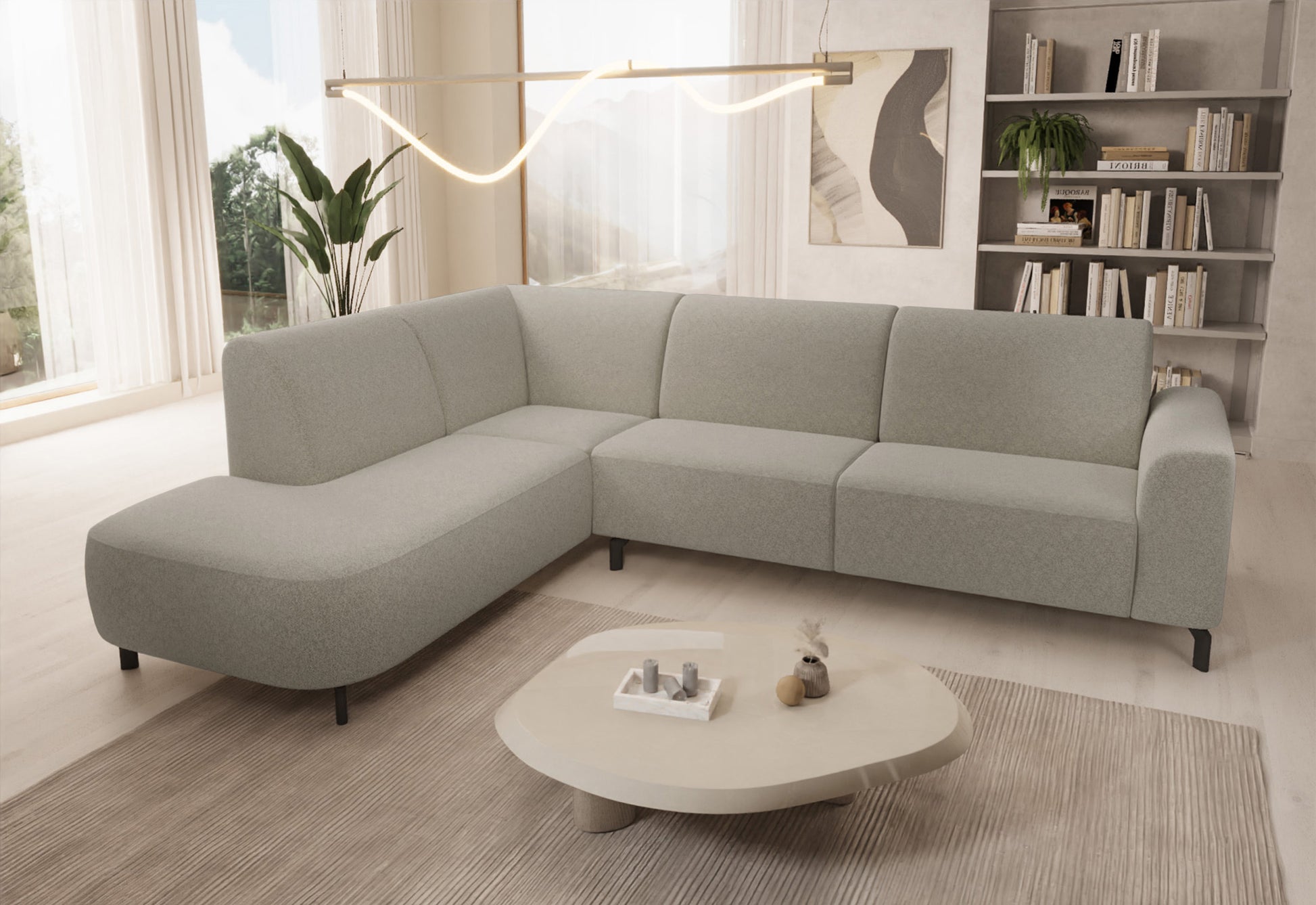 Dīvāns Luna 277/88/218 cm Raven 24 - N1 Home