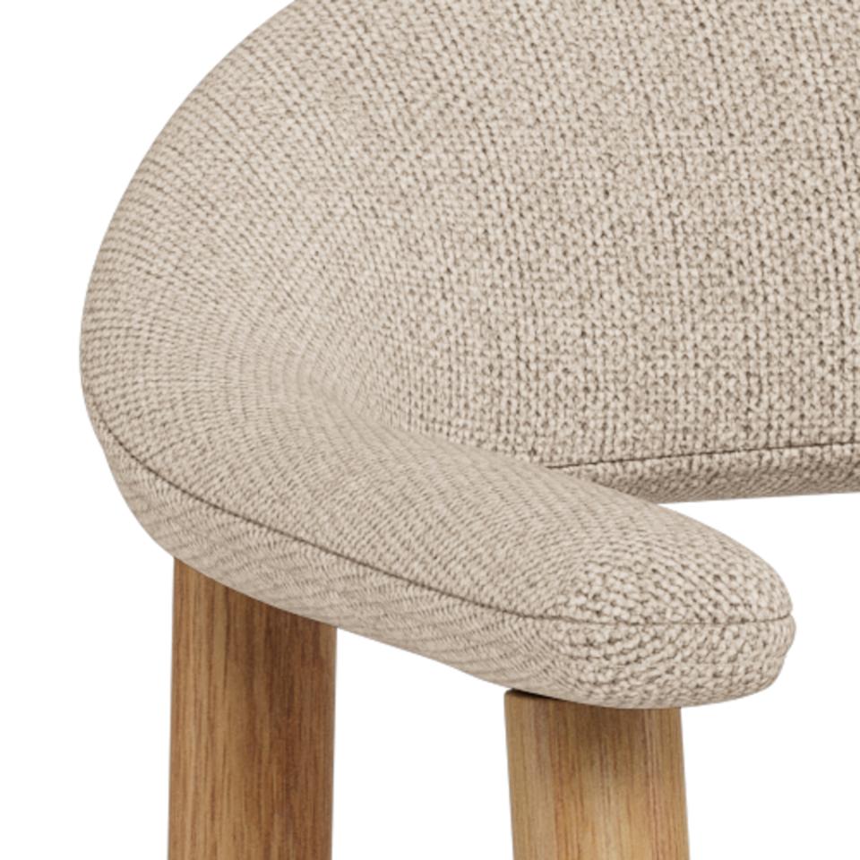 Krēsls Adder 52/52/91 cm Caso fabric sand 4 FR/gumijkoks