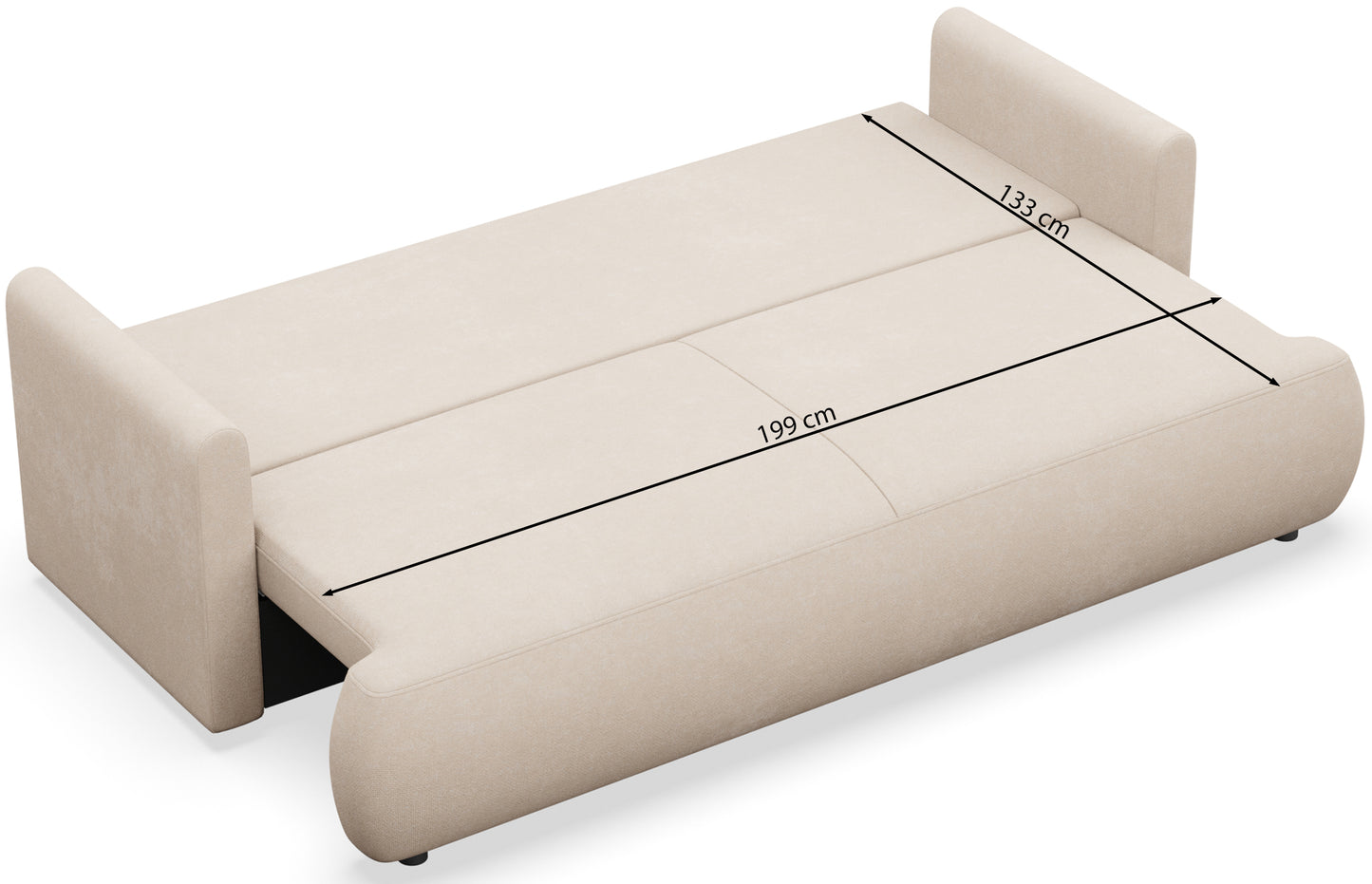 Dīvāns Ovors 226/90/97 cm Storm 97 - N1 Home