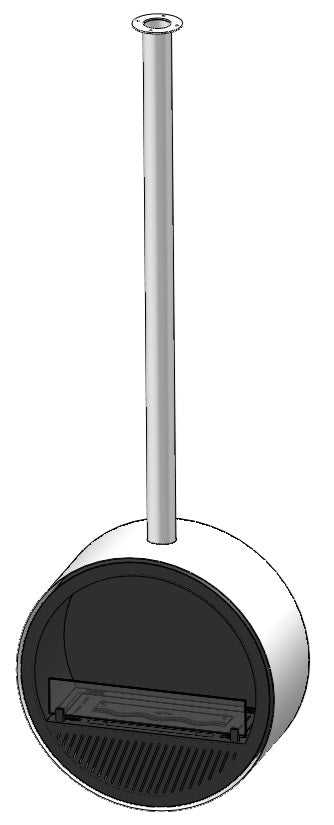 Biokamīns Incyrc Slim 72/30/220 cm gaiši zils - N1 Home