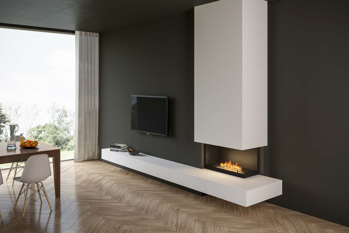 Biokamīns Insi 800V2 84/54/35; 110/50/35 cm melns - N1 Home