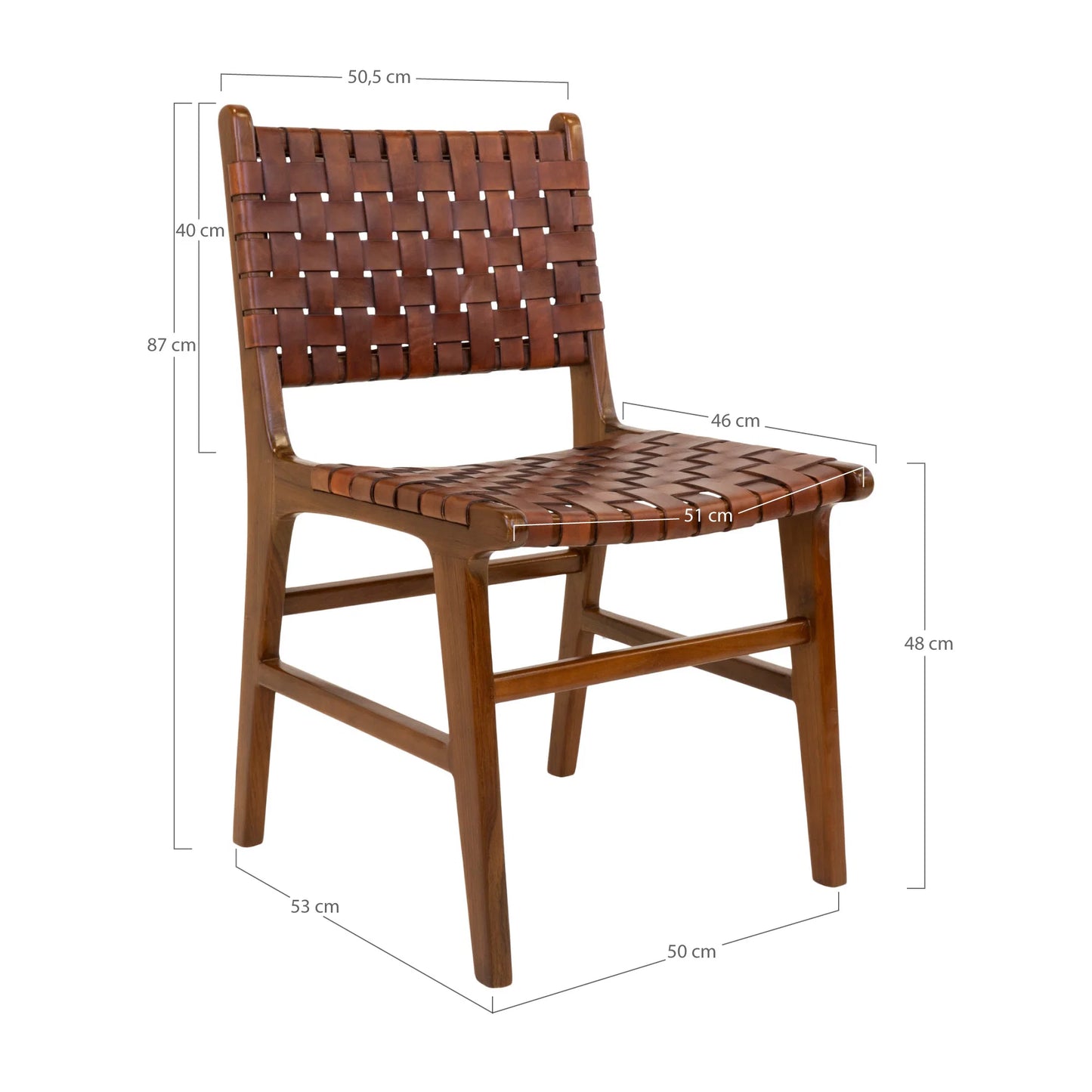 Krēsls Pergoff Nordic 51/53/87 cm brūns