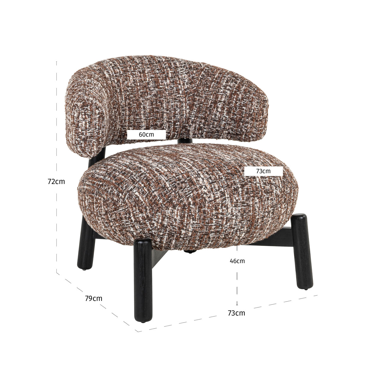 Krēsls Ornella Richmond Interiors 73/72/79 cm hazel
