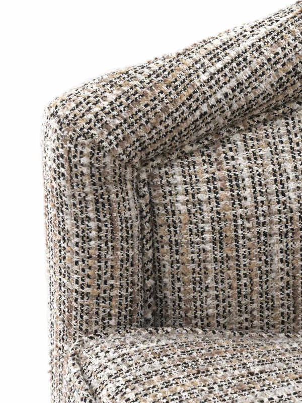 Krēsls Catene Eichholtz 80/80/76 cm Mademoiselle beige | matte gold finish swivel base - N1 Home