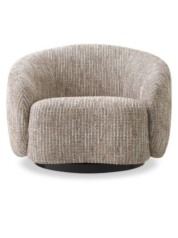 Krēsls Amore Eichholtz 97/91/74 cm Mademoiselle beige | black swivel base - N1 Home