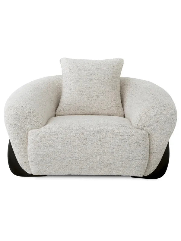 Krēsls Siderno Eichholtz 126/106/73 cm Seashell off-white | black feet - N1 Home