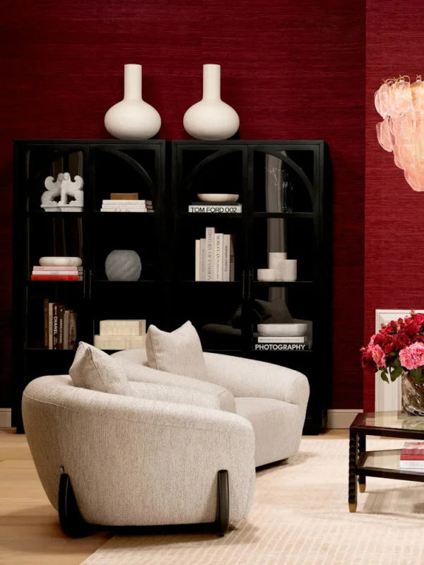 Krēsls Siderno Eichholtz 126/106/73 cm Splendor light grey | black feet - N1 Home