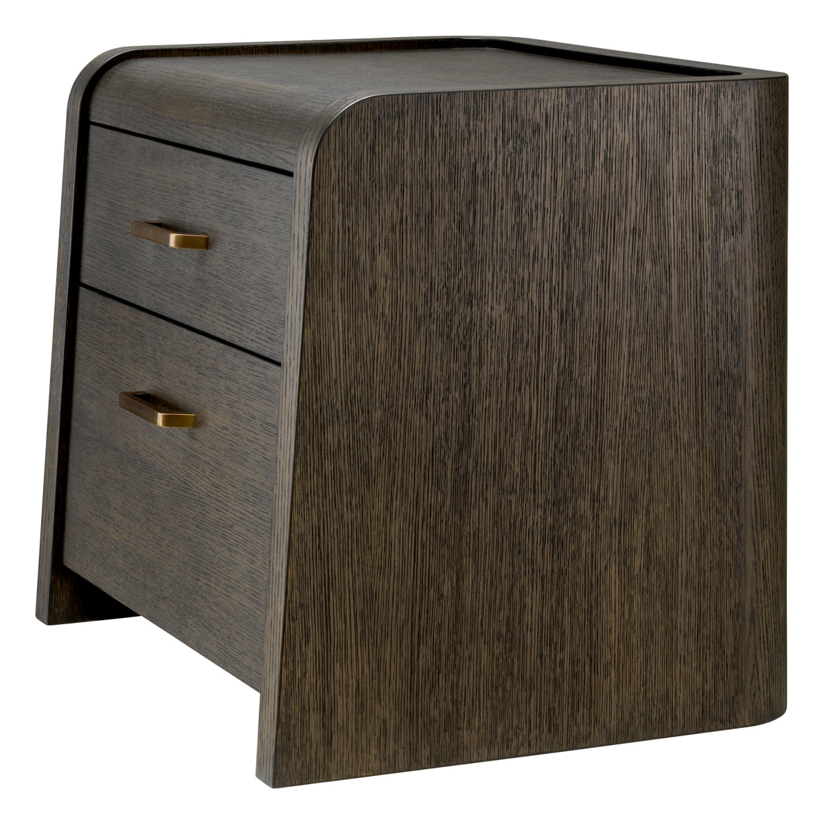 Naktsskapitis Joane Eichholtz 60/49/53 cm Mocha oak veneer/medium bronze finish