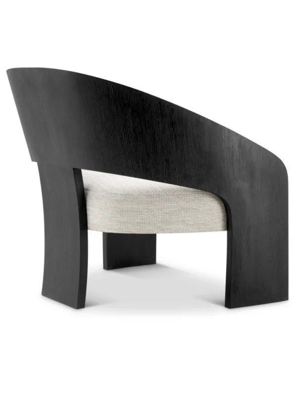 Krēsls Zephira Eichholtz 76/80/73 cm Charcoal grey oak veneer | durini natural - N1 Home