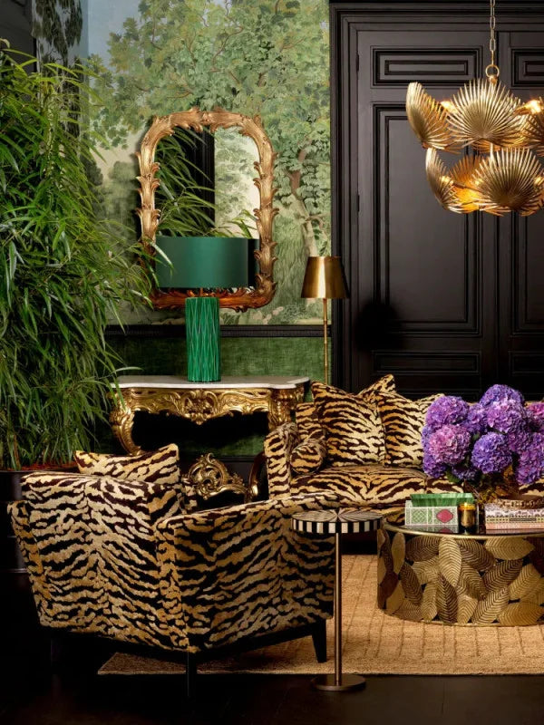 Krēsls Flux Eichholtz 91/90/78,5 cm  Tigris brown | black frame - N1 Home