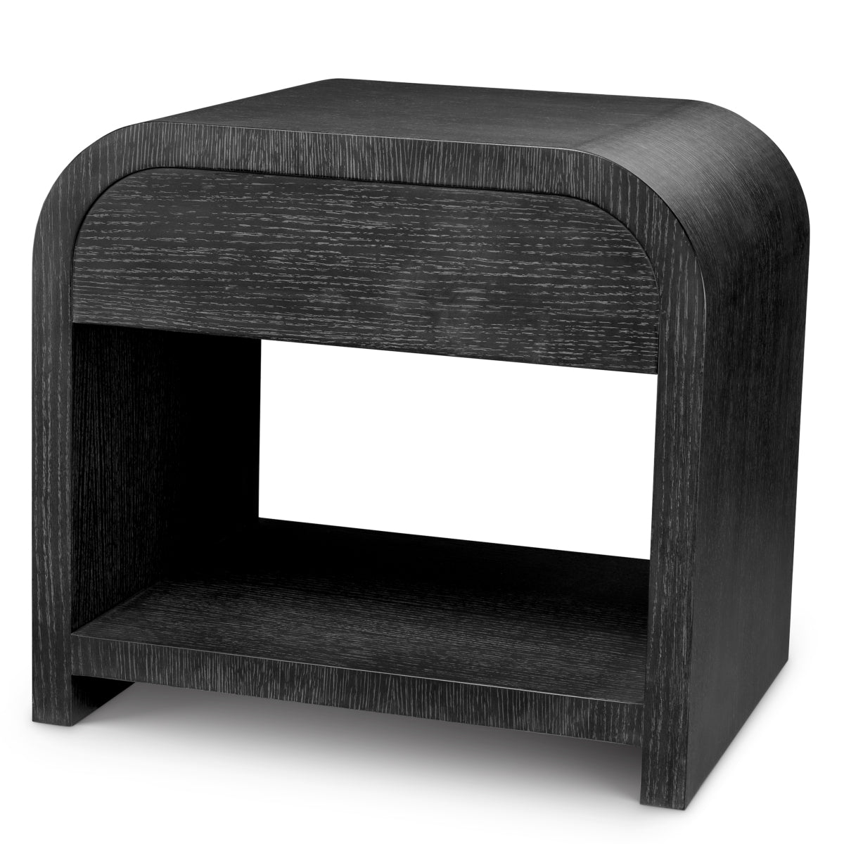 Naktsskapis Rhodes Eichholtz 60/46/55 cm Charcoal oak veneer/brushed brass finish