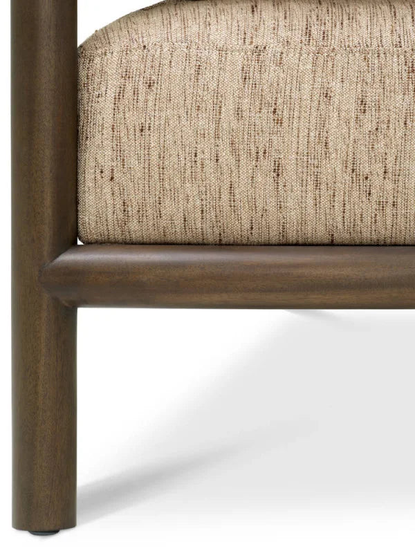Krēsls Ombria Eichholtz 76/80/72 cm Mocha mahogany wood | beckett beige - N1 Home