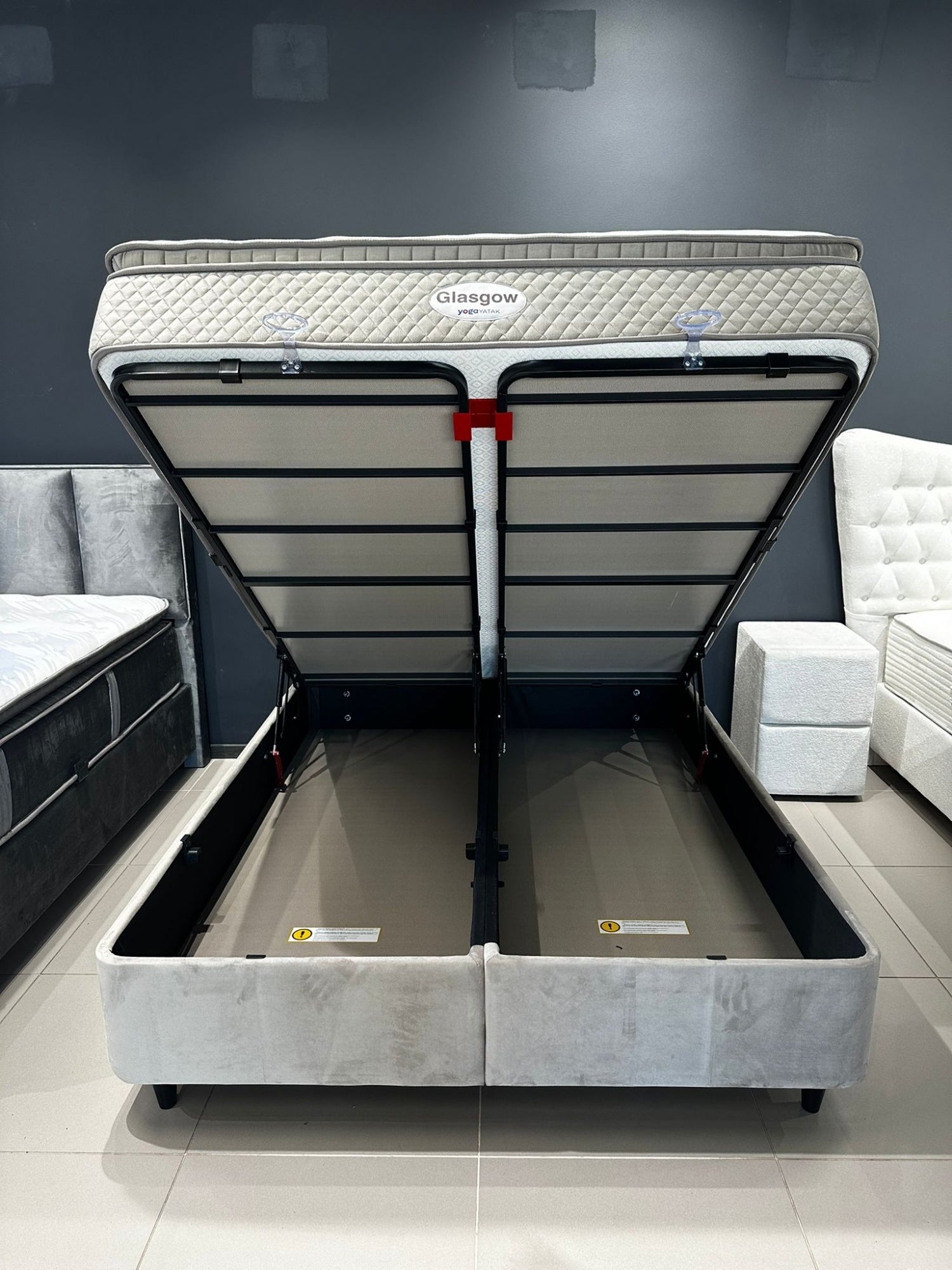 Gulta Glazos 90/120/140/160/180 x 200 cm pelēks - N1 Home