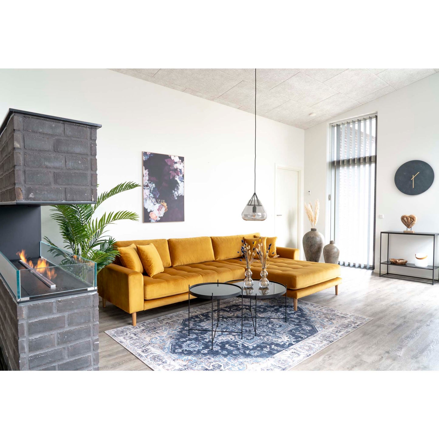 Dīvāns Lounge Lito 290/170/76 cm sinepes