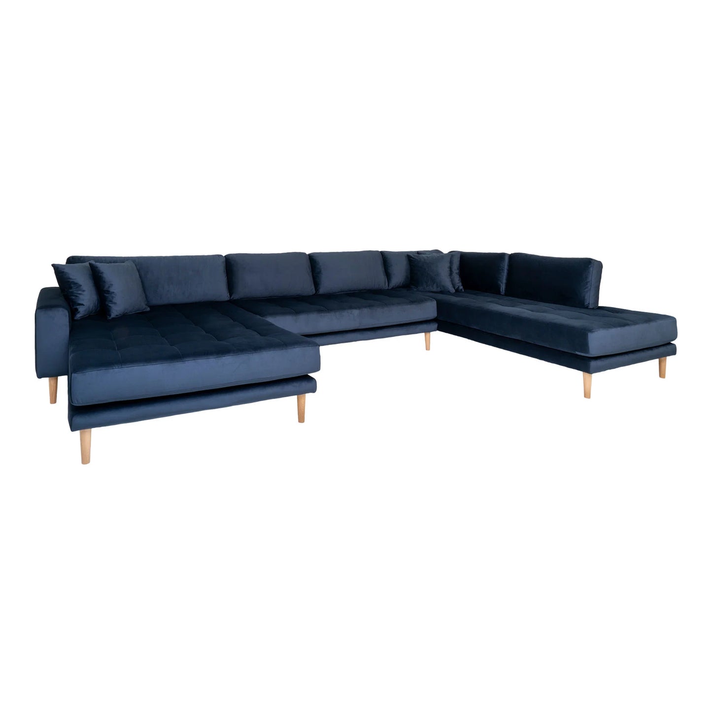 Dīvāns Lito - U 370/220/76 cm zils