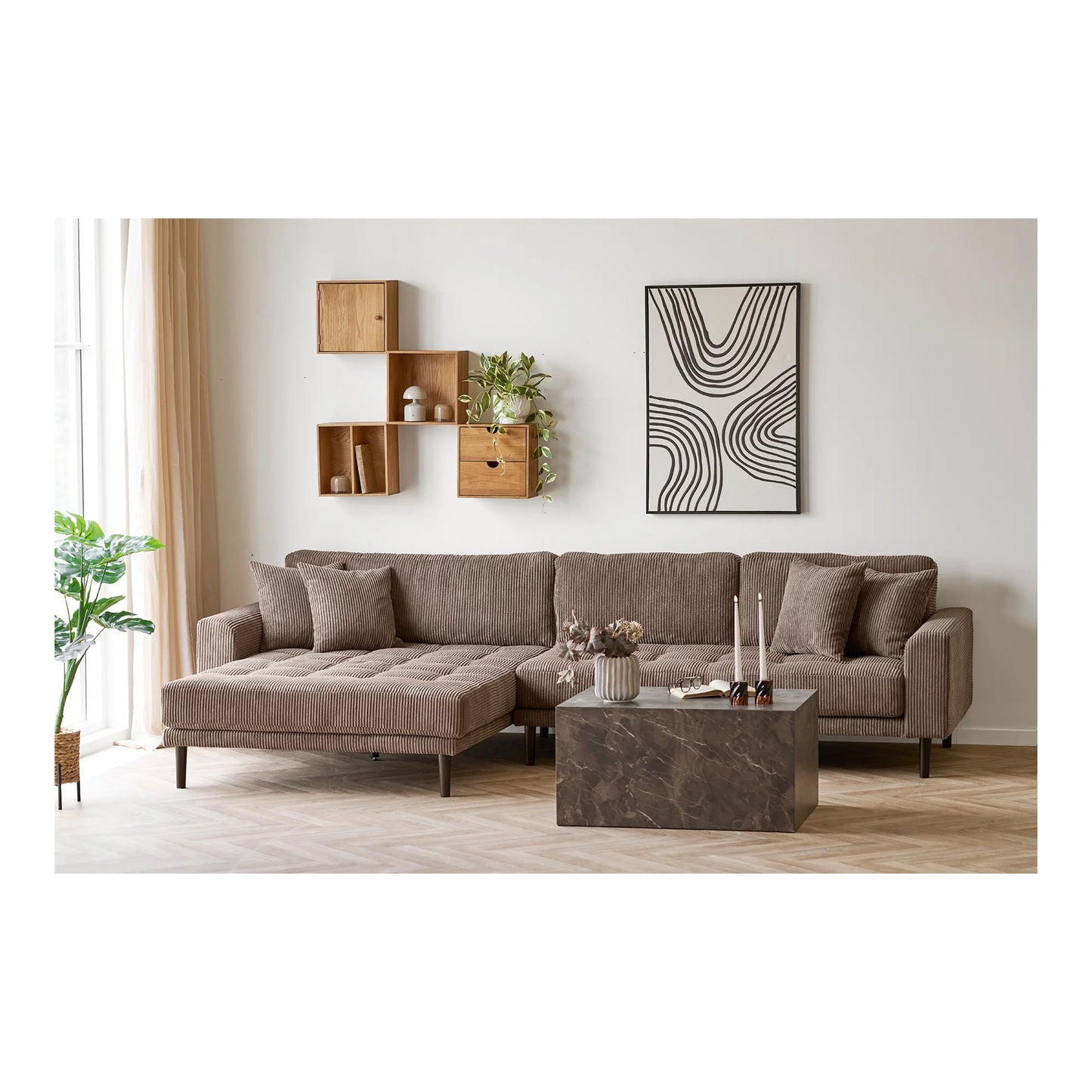 Dīvāns Lounge Lito 290/170/76 cm brūns