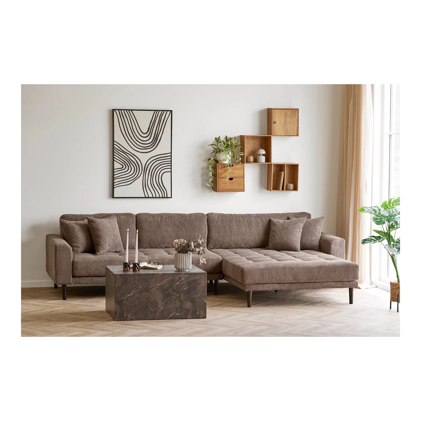 Dīvāns Lounge Lito 290/170/76 cm brūns