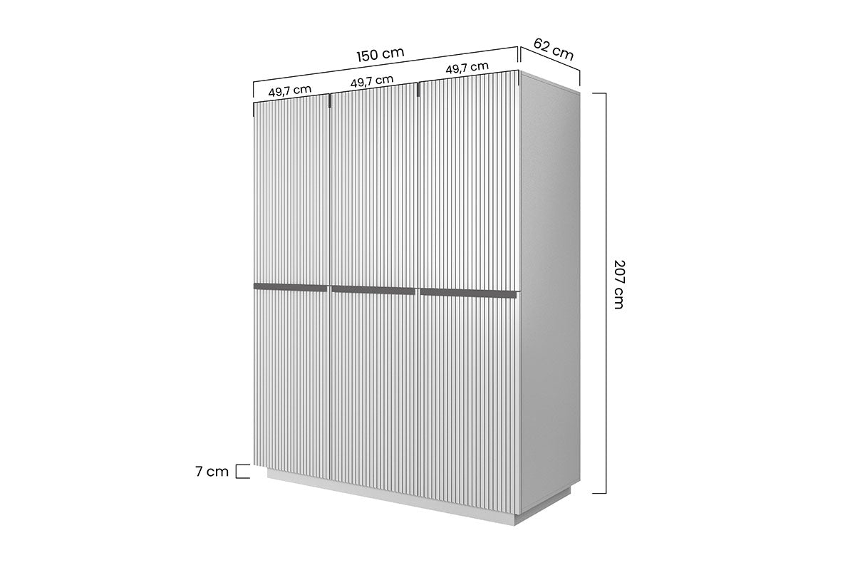 Skapis AUSTIN zelts 150/207/62 debesjums zils - N1 Home