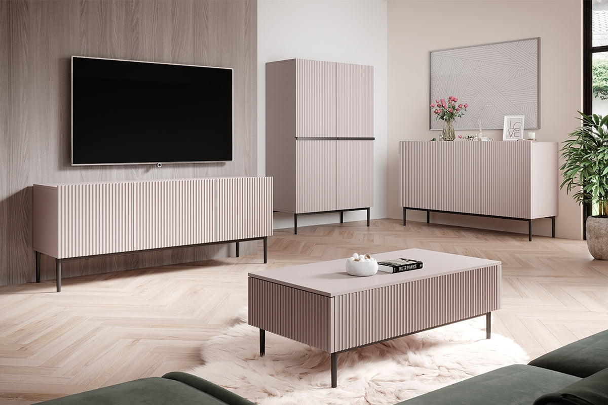 Kumode Austin 100/160/45 cm rozā/melns - N1 Home