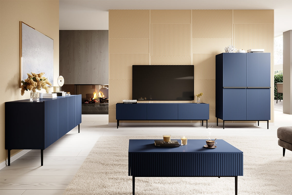 Kumode Austin 100/160/45 cm zils/melns - N1 Home