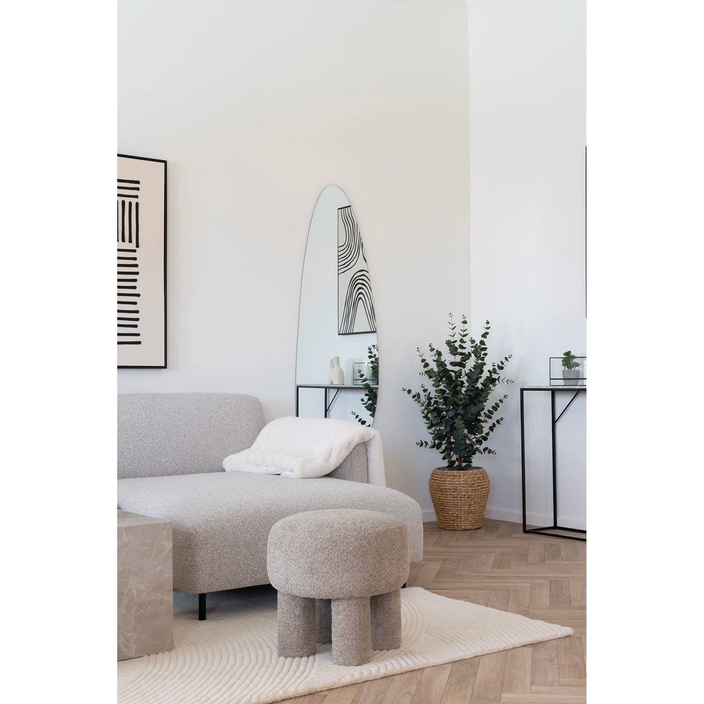 Pufs Cranbery 43/43/43 cm dark sand