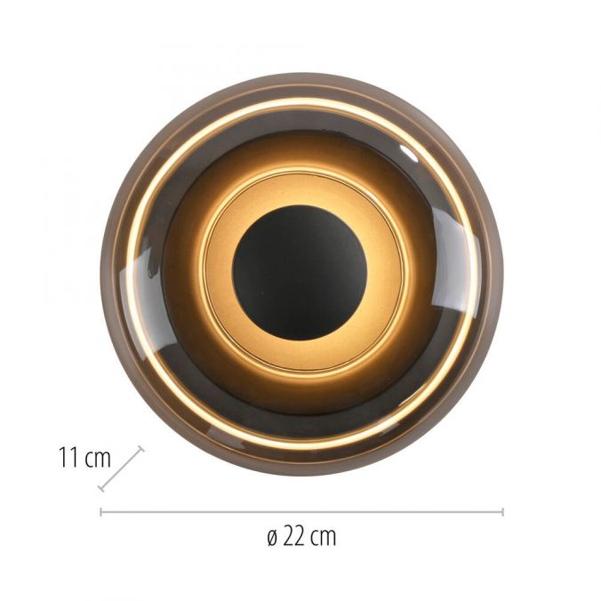 Siena lampa POSH 11/22/22 cm melns